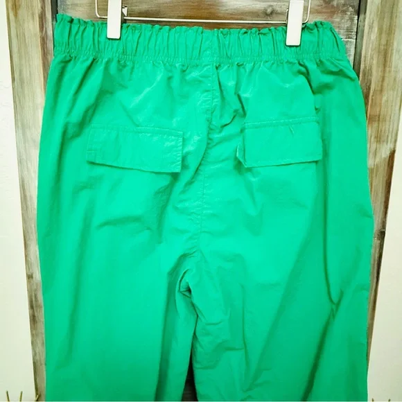 Green Cargo Windbreaker Drawstring Joggers - Picture 6 of 6